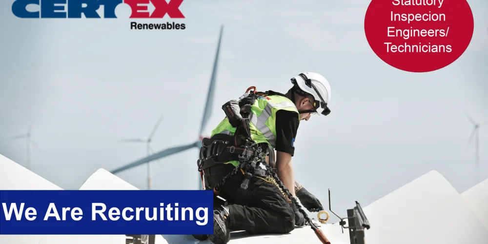Statutory Inspection Engineer Opportunity Renewables Certex UK